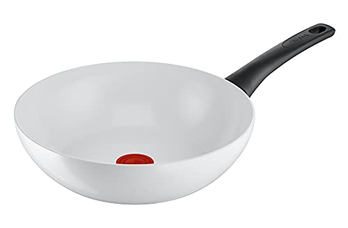 Tefal C41719 Ceramic Control - Sartén wok (28 cm, sellado cerámico seguro,...
