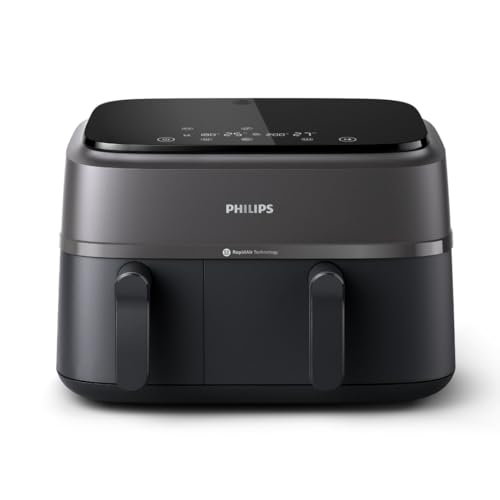 Philips Airfryer DualBasket - Cocina sano, rápido y versátil, 9L de capacidad,...