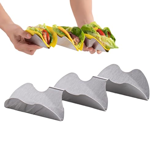 Taco Holder Stand, Stainless Steel Taco Holder, Dishwasher and Grill Safe Taco Rack,...