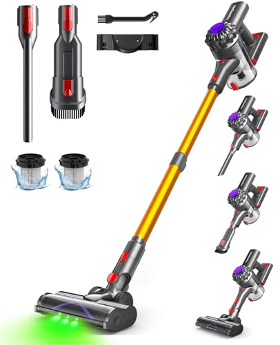 VACTechPro V15 Aspiradora sin Cable,35kPa Aspirador de Mano,6 en 1 Inalámbrica con...