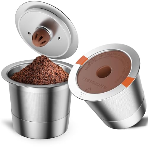 K Cup - Cápsulas de café reutilizables, universales de acero inoxidable...