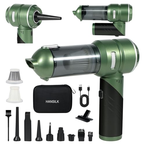 HANSILK Aspirador de Mano 25000Pa Aspiradora sin Cable Coche Potente Recargable...