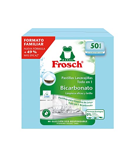 Frosch - Pastillas Lavavajillas a Máquina Todo en 1 con Bicarbonato, Limpieza y...