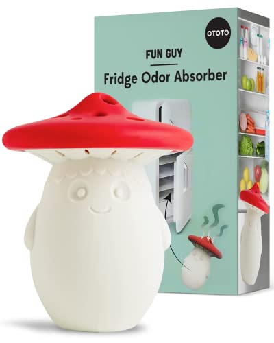 OTOTO Fun Guy Fridge Deodorizer - Food-Grade Fridge Smell Eliminator - Dishwasher...