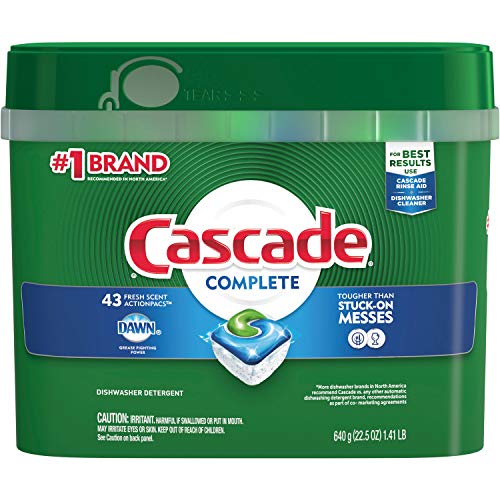 Cascade Complete ActionPacs detergente para lavavajillas 98208PK , 43 Count, NA, 1