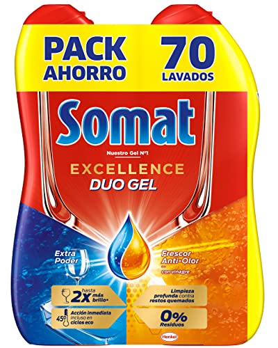 Somat Excellence Gel Frescor Anti-Olor (70 lavados), detergente lavavajillas...