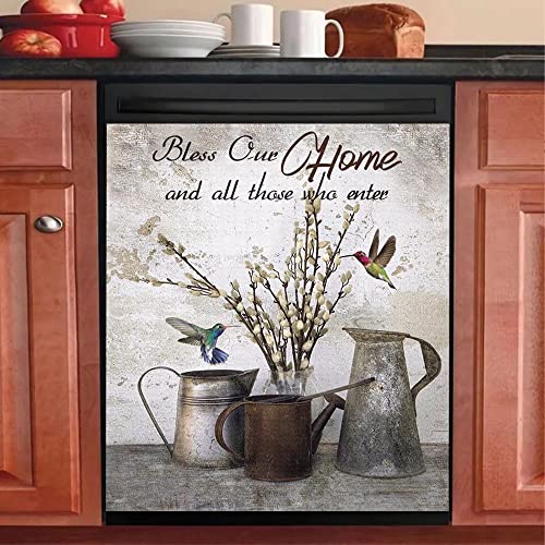Bless Home - Adhesivo magnético para lavaplatos, decoración de cocina, imán floral...