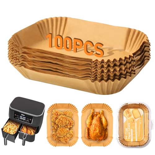 Papel de hornear para Freidora de Aire Caliente 100 Piezas, Papel de Hornear...