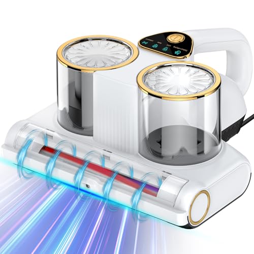 RWSRW Aspiradora Antiácaros,Aspirador de Ácaros con Luz UV y Ultrasonido...