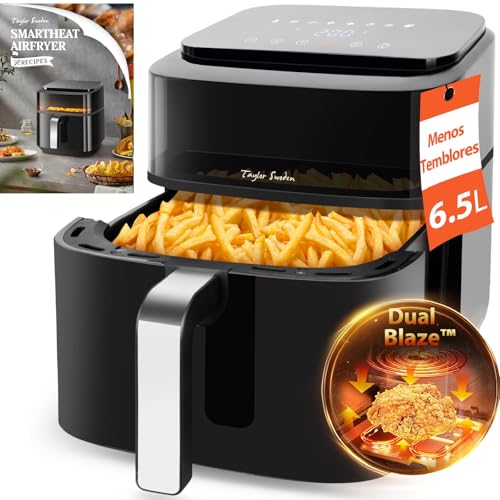Taylor Swoden Air Fryer 6.5L 1800W Freidora de Aire con Doble Resistencia, Ventana de...